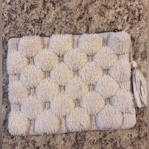 Universal Thread Cream Textured Pillow with Tassel